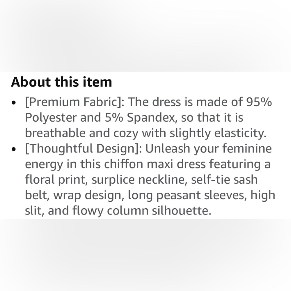 CUPSHE Floral Print Maxi Dress A-line Long Sleeves Wrap Dress- size M (8-10) - Picture 16 of 16